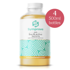 Image 2 for Daily Live & Active Bacteria Mango & Passion Fruit Flavour Water Based Food Supplement 4 x 500ml