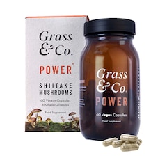 Image 1 for POWER Shiitake Mushrooms with Holy Basil + Iron 60 Vegan Capsules