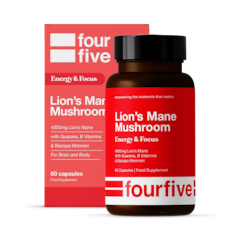 Image 1 for Fourfive Energy & Focus Lion's Mane 4000mg 60 Capsules