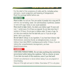 Image 2 for Cold & Flu Lemon 10 Sachets