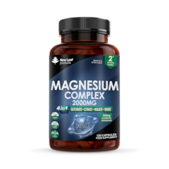 Image 1 for Magnesium Complex 4 in1 Glycinate Citrate, Malate, Oxide 120 Capsules